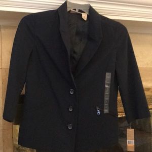 DKNY navy blue blazer with three buttons